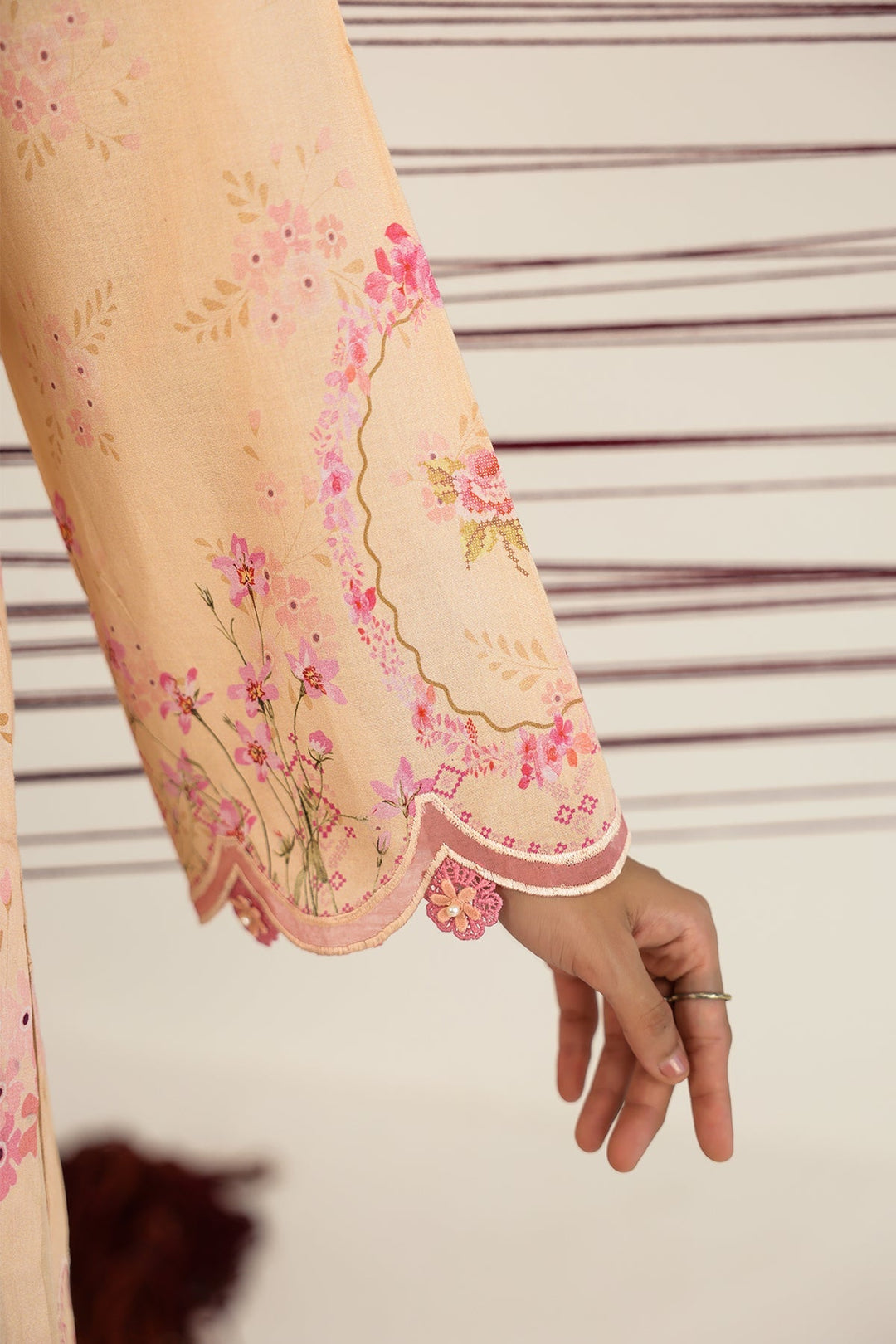 Rhea by Sahar Unstitched Lawn 3 Piece Suit Sandstone Bloom - Casual Collection