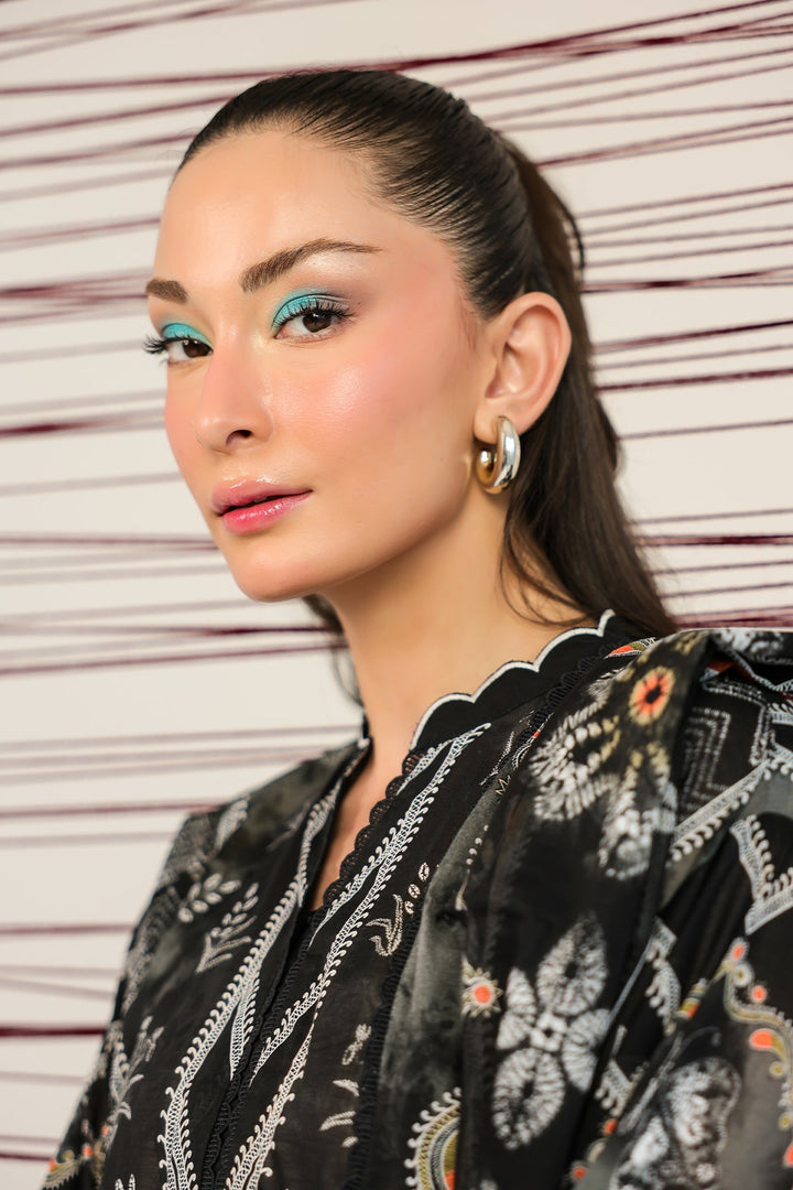 Rhea by Sahar Unstitched Lawn 3 Piece Suit Noir Heritage - Casual Collection