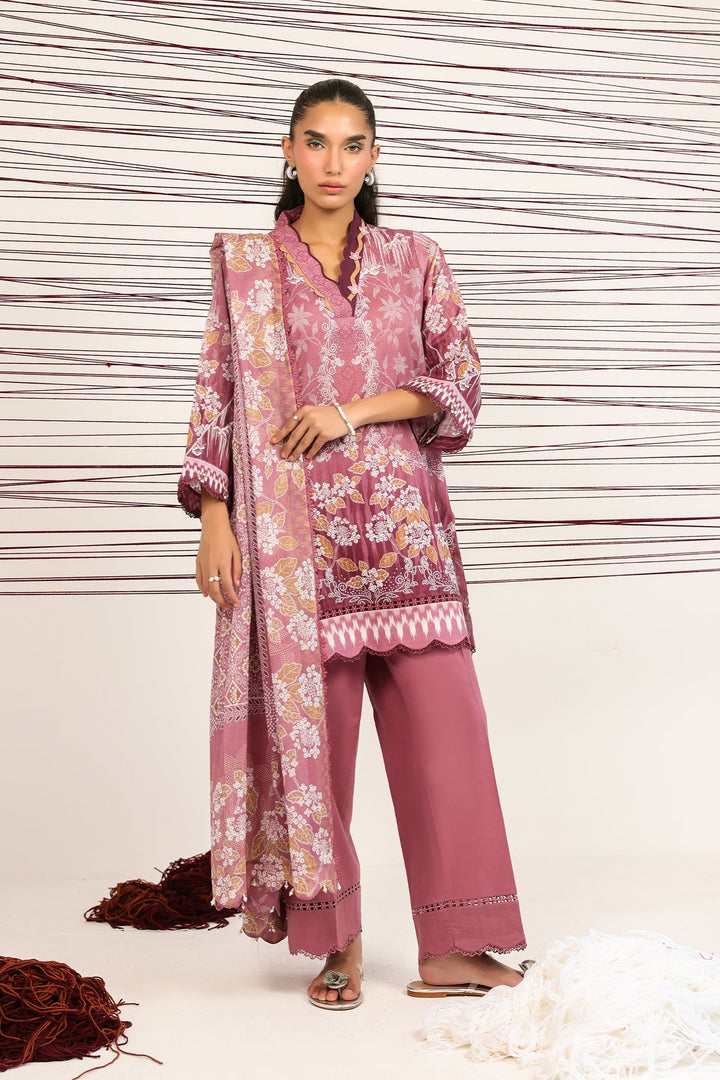 Rhea by Sahar Unstitched Lawn 3 Piece Suit Rose Filigree - Casual Collection