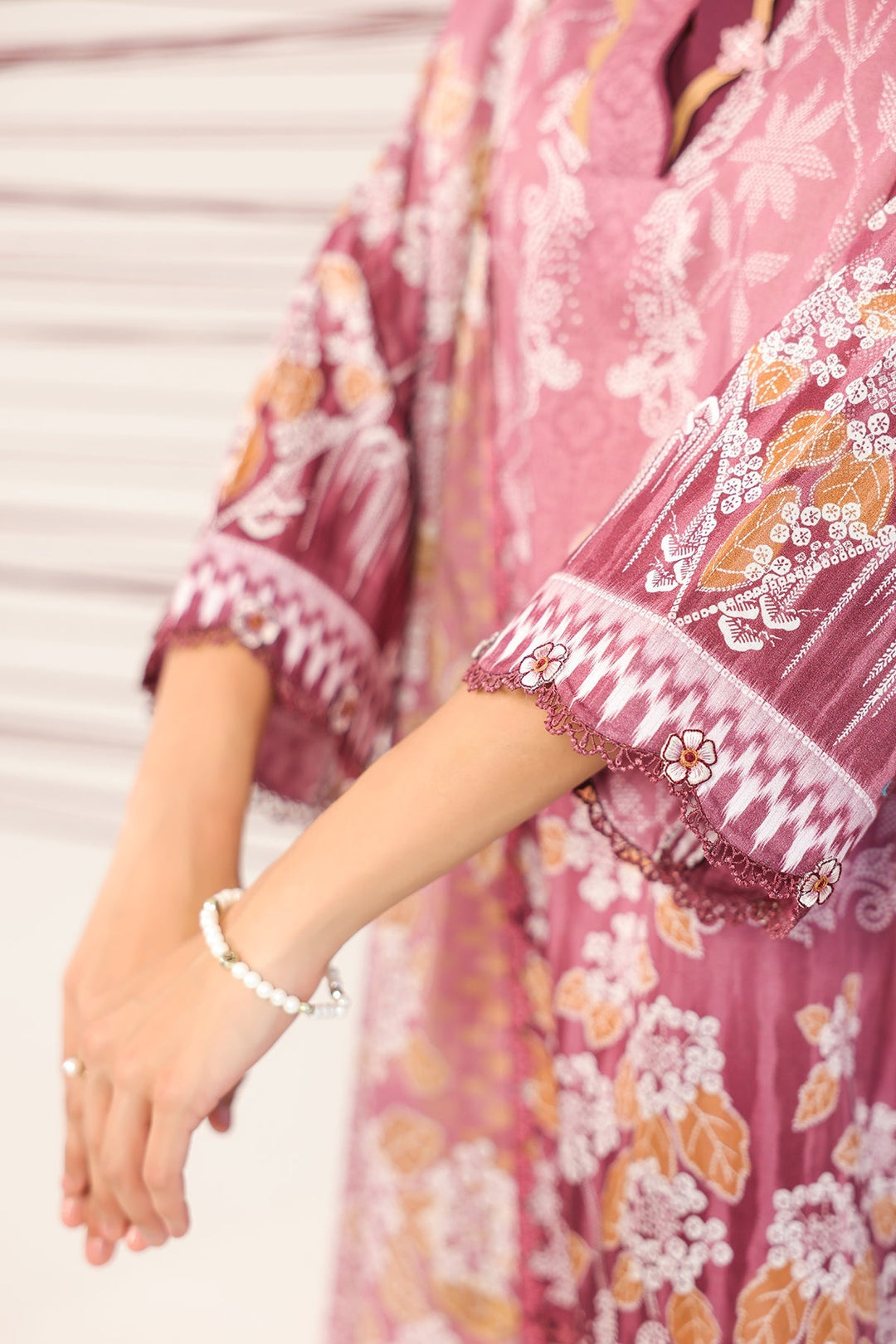 Rhea by Sahar Unstitched Lawn 3 Piece Suit Rose Filigree - Casual Collection
