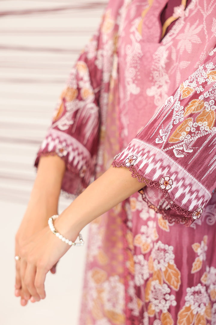 Rhea by Sahar Unstitched Lawn 3 Piece Suit Rose Filigree - Casual Collection