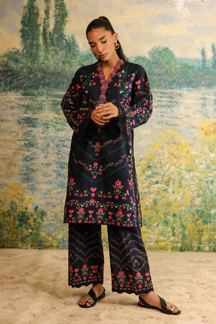Rhea by Sahar Unstitched Lawn 2 Piece Suit Midnight Garden - Casual Collection