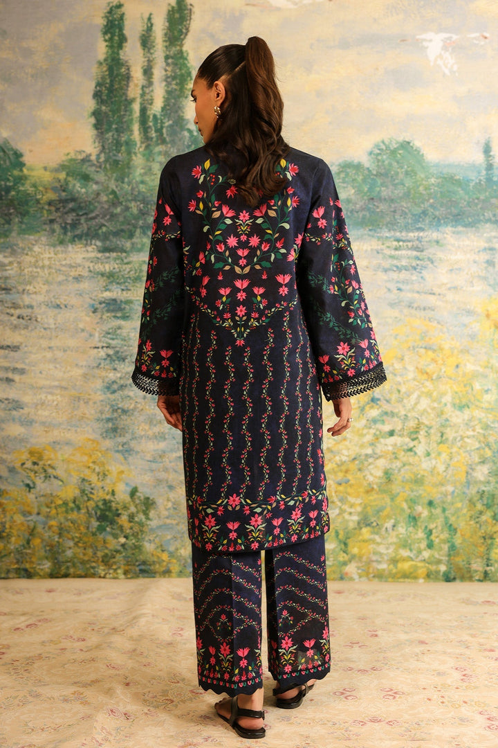 Rhea by Sahar Unstitched Lawn 2 Piece Suit Midnight Garden - Casual Collection