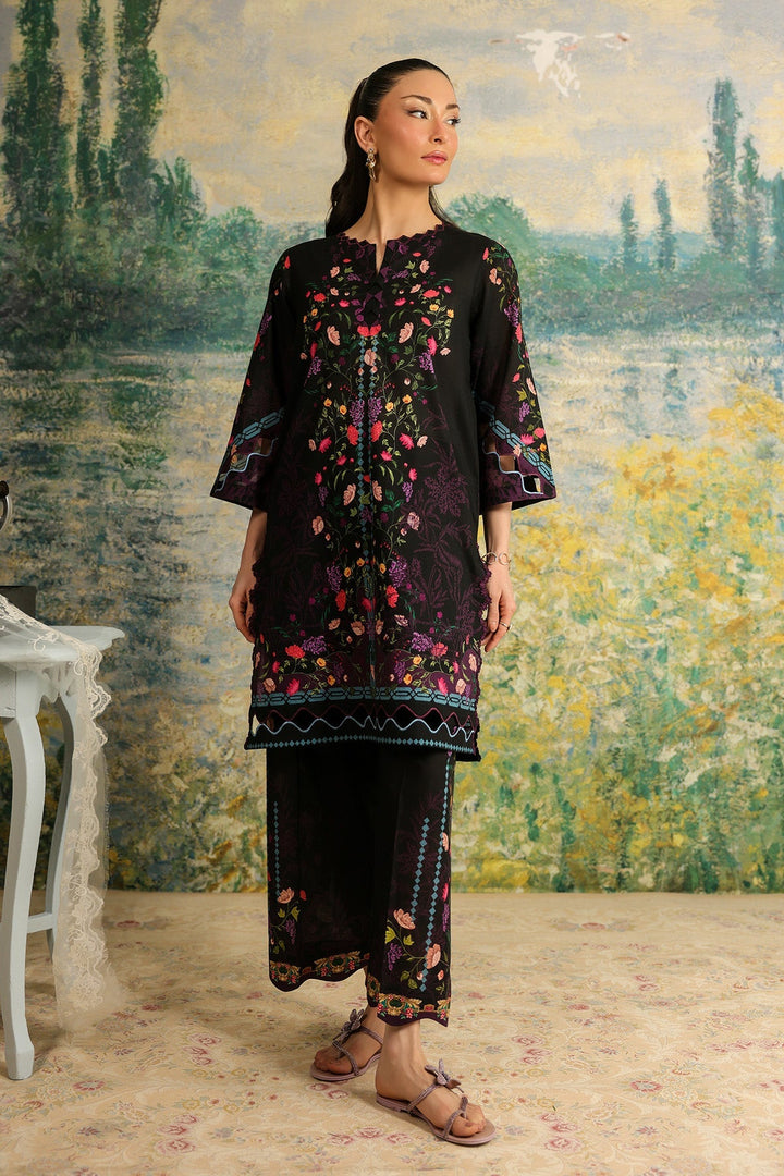 Rhea by Sahar Unstitched Lawn 2 Piece Suit Noir Botanica - Casual Collection