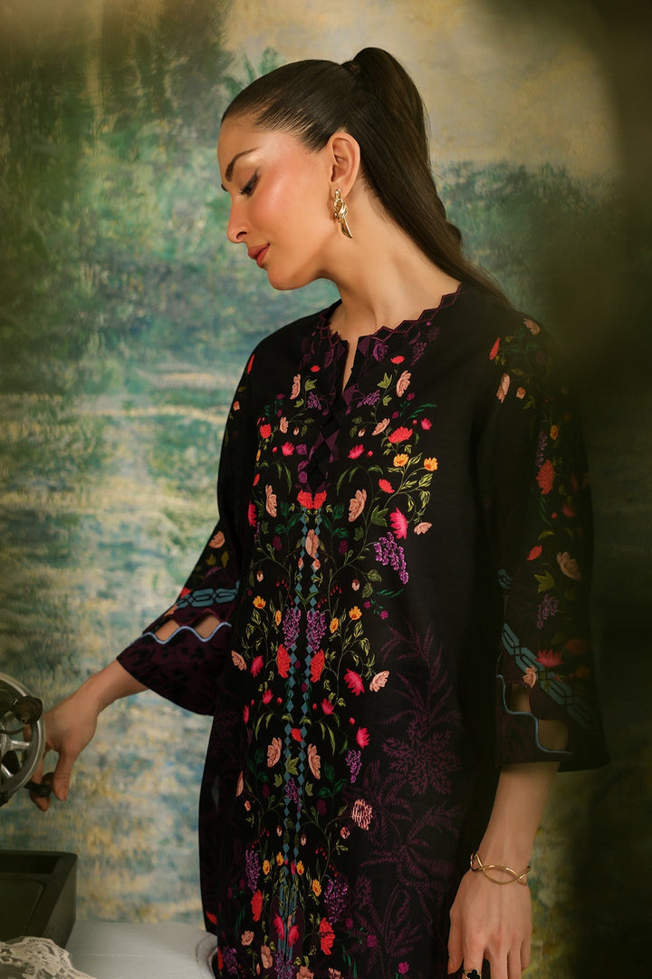 Rhea by Sahar Unstitched Lawn 2 Piece Suit Noir Botanica - Casual Collection