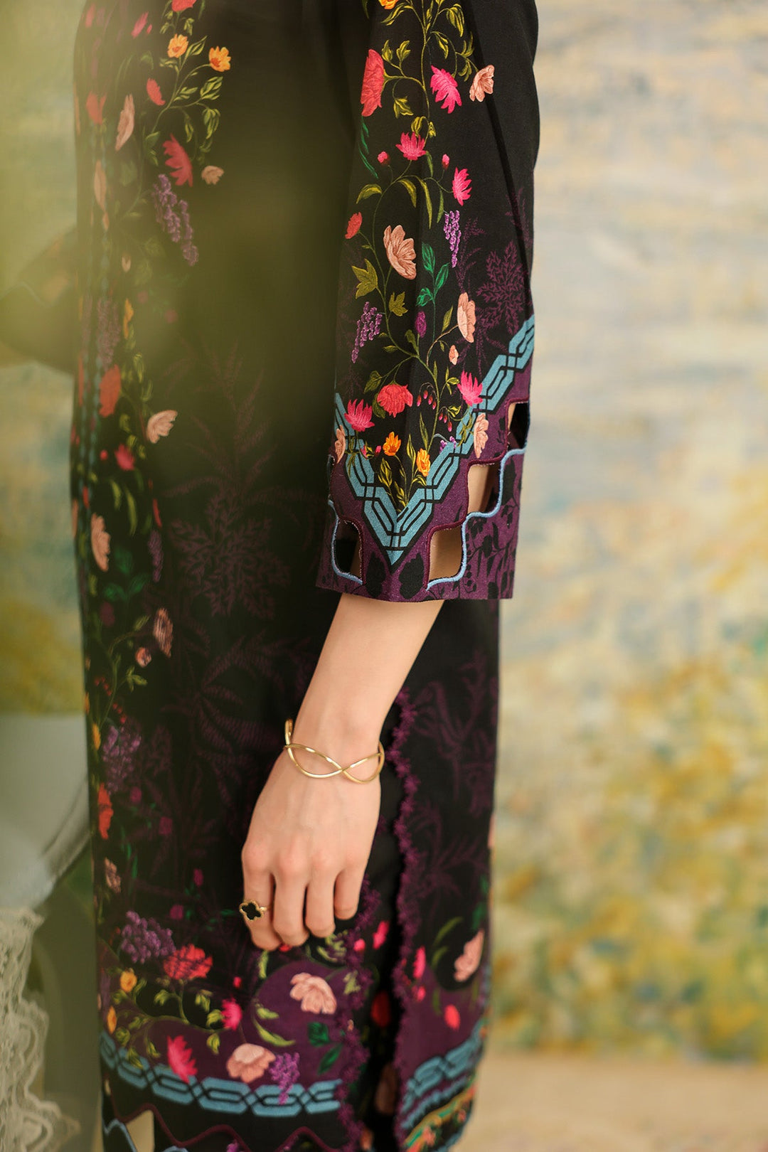 Rhea by Sahar Unstitched Lawn 2 Piece Suit Noir Botanica - Casual Collection