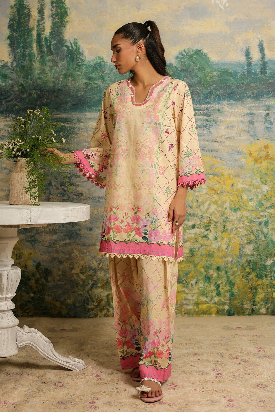 Rhea by Sahar Unstitched Lawn 2 Piece Suit Petal Tapestry - Casual Collection