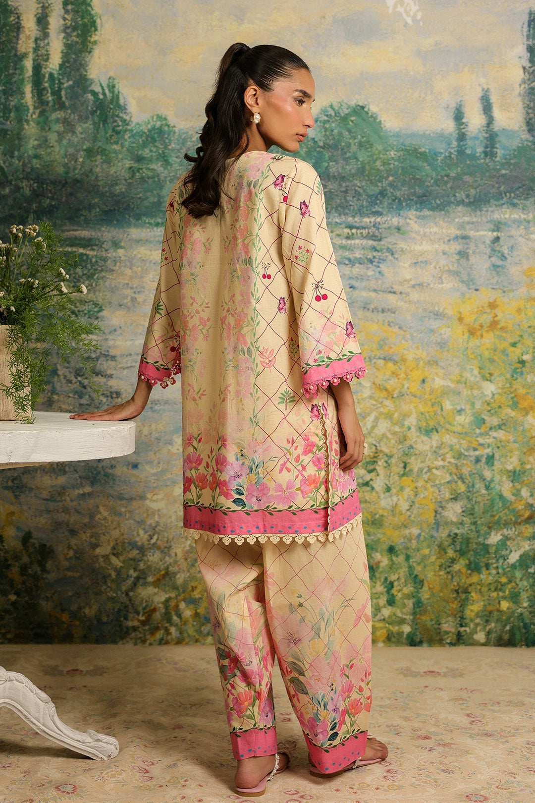 Rhea by Sahar Unstitched Lawn 2 Piece Suit Petal Tapestry - Casual Collection