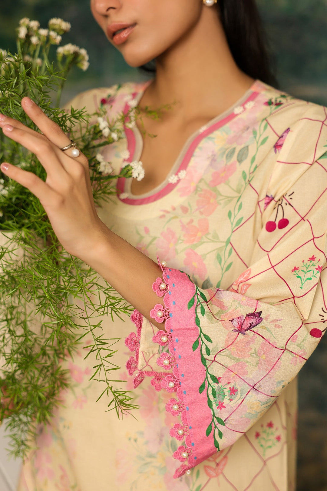 Rhea by Sahar Unstitched Lawn 2 Piece Suit Petal Tapestry - Casual Collection