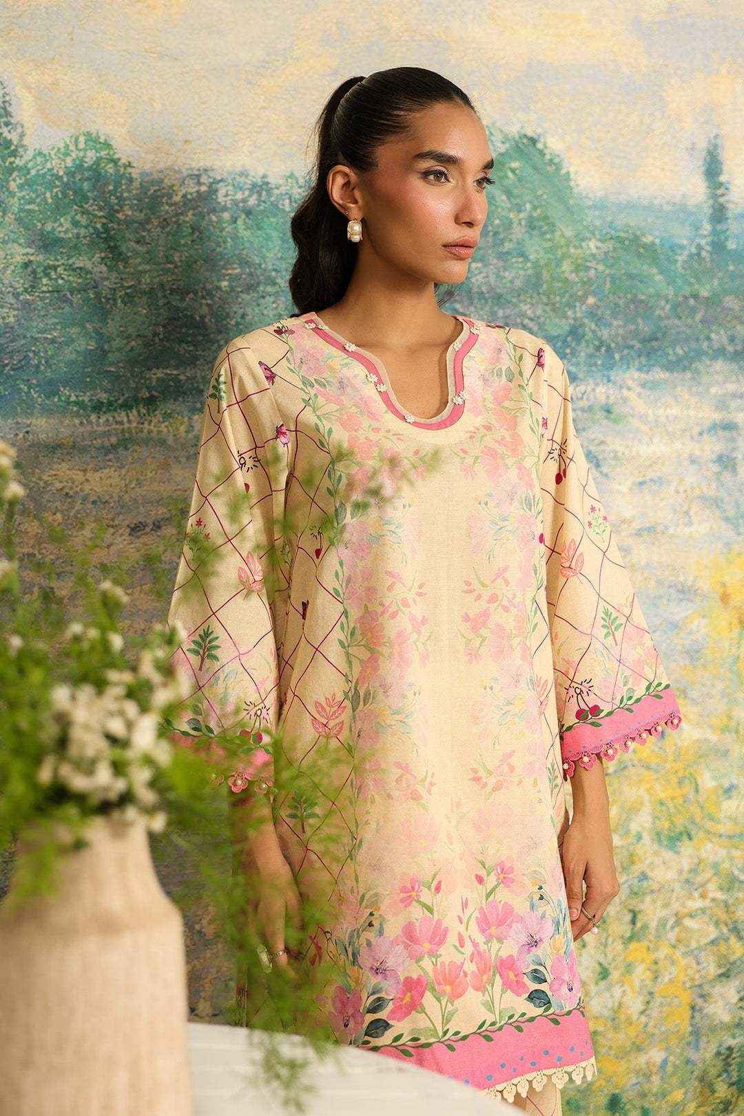 Rhea by Sahar Unstitched Lawn 2 Piece Suit Petal Tapestry - Casual Collection