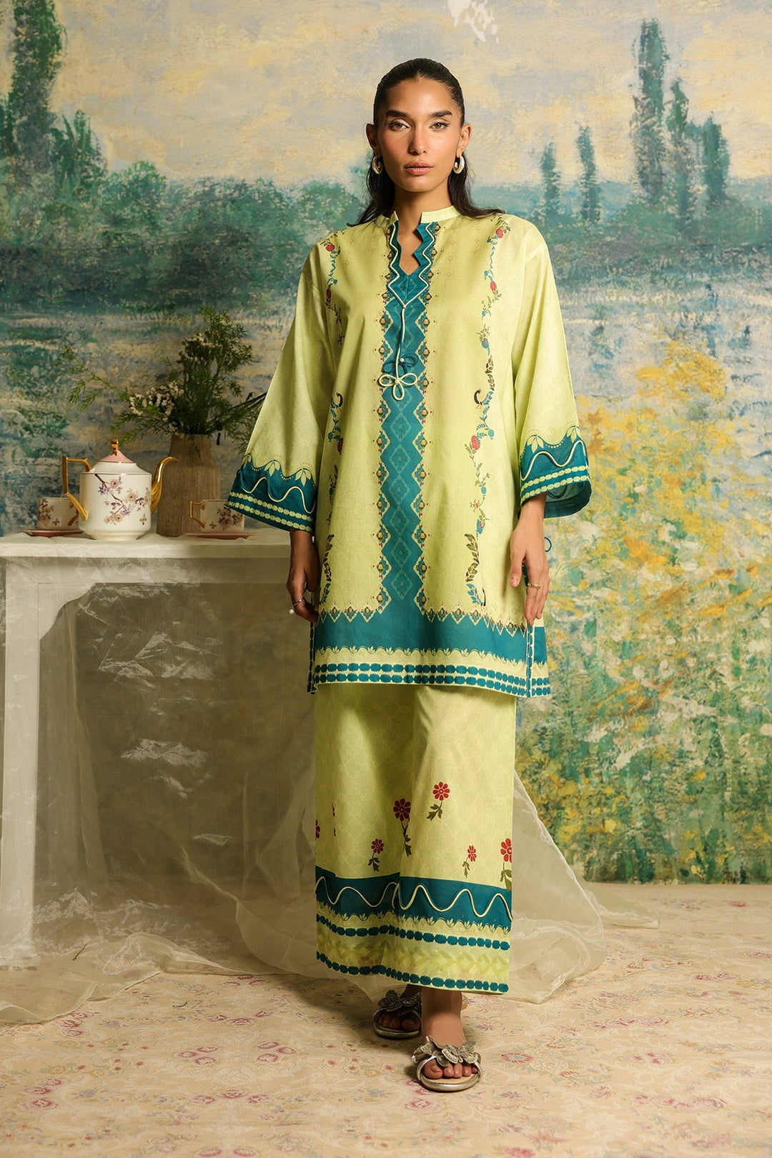Rhea by Sahar Unstitched Lawn 2 Piece Suit Citrus Weave - Casual Collection