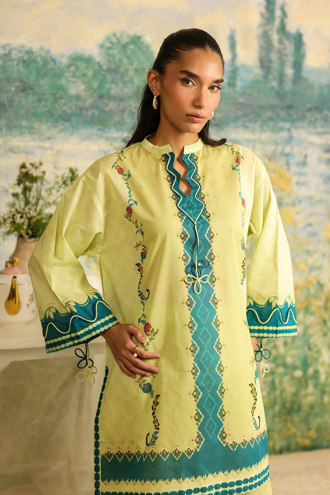 Rhea by Sahar Unstitched Lawn 2 Piece Suit Citrus Weave - Casual Collection