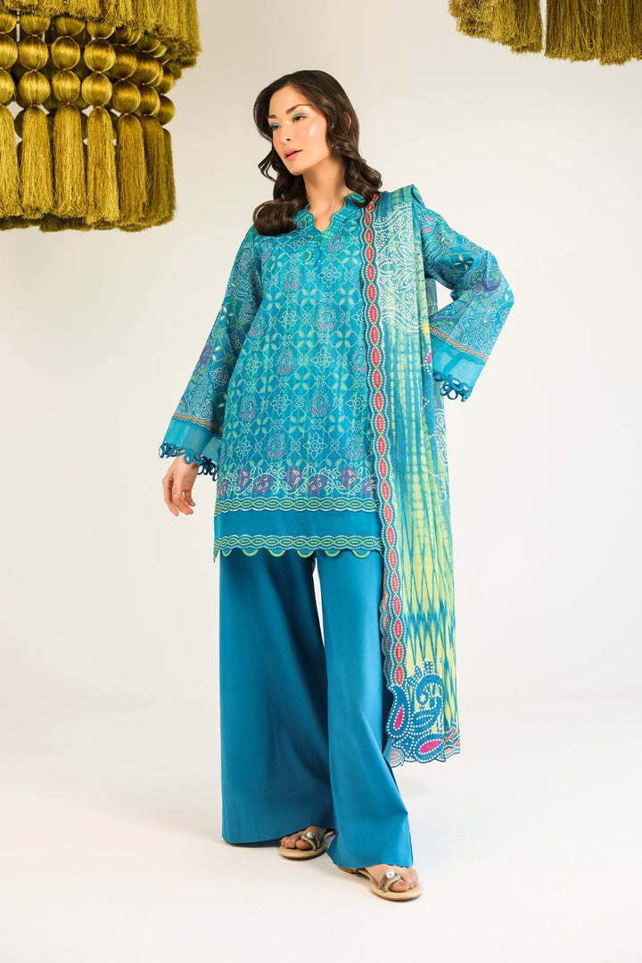 Rhea by Sahar Unstitched Lawn 3 Piece Suit Emerald Echo - Casual Collection