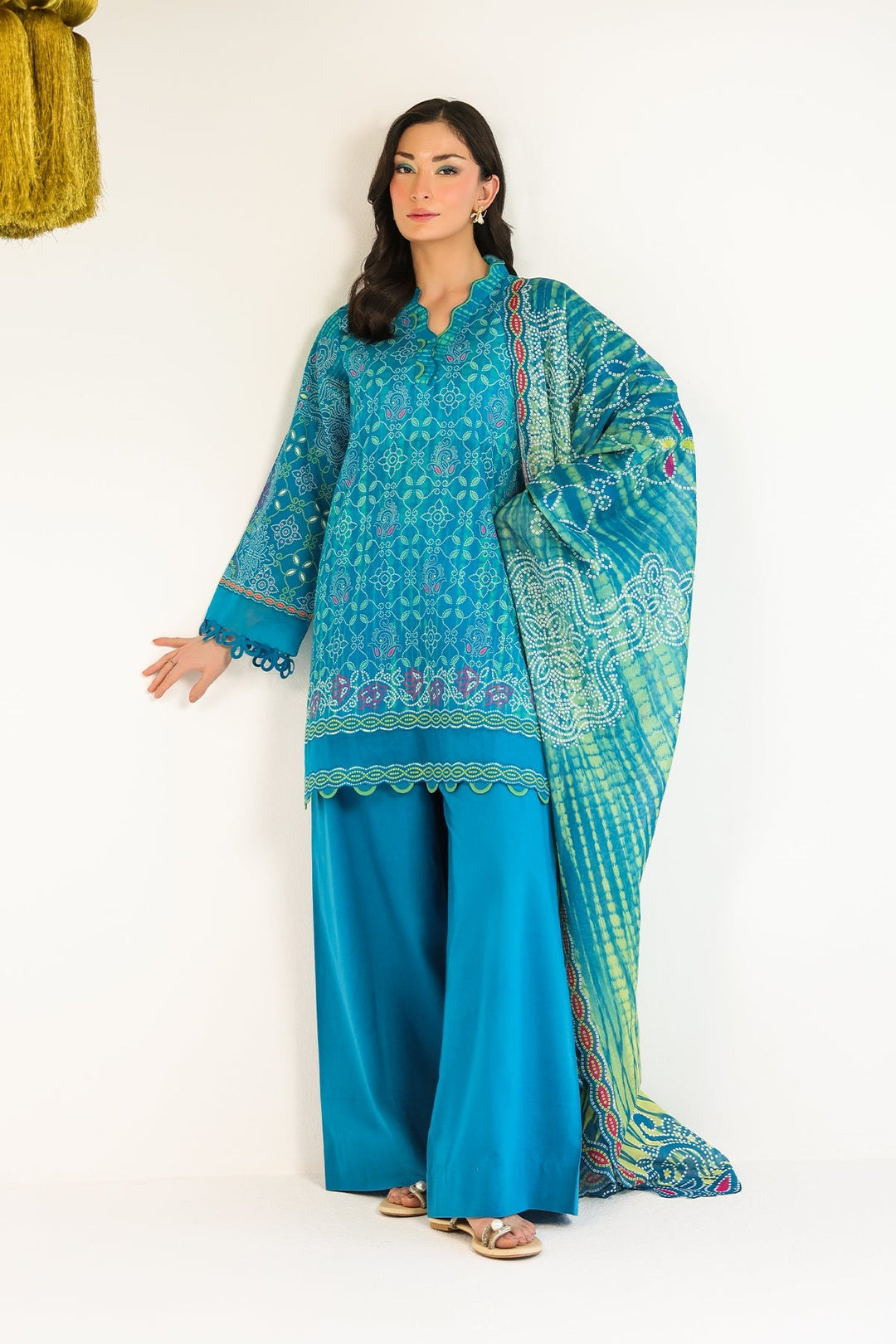 Rhea by Sahar Unstitched Lawn 3 Piece Suit Emerald Echo - Casual Collection