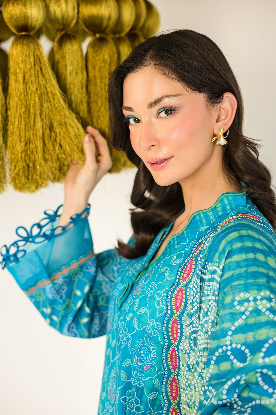 Rhea by Sahar Unstitched Lawn 3 Piece Suit Emerald Echo - Casual Collection