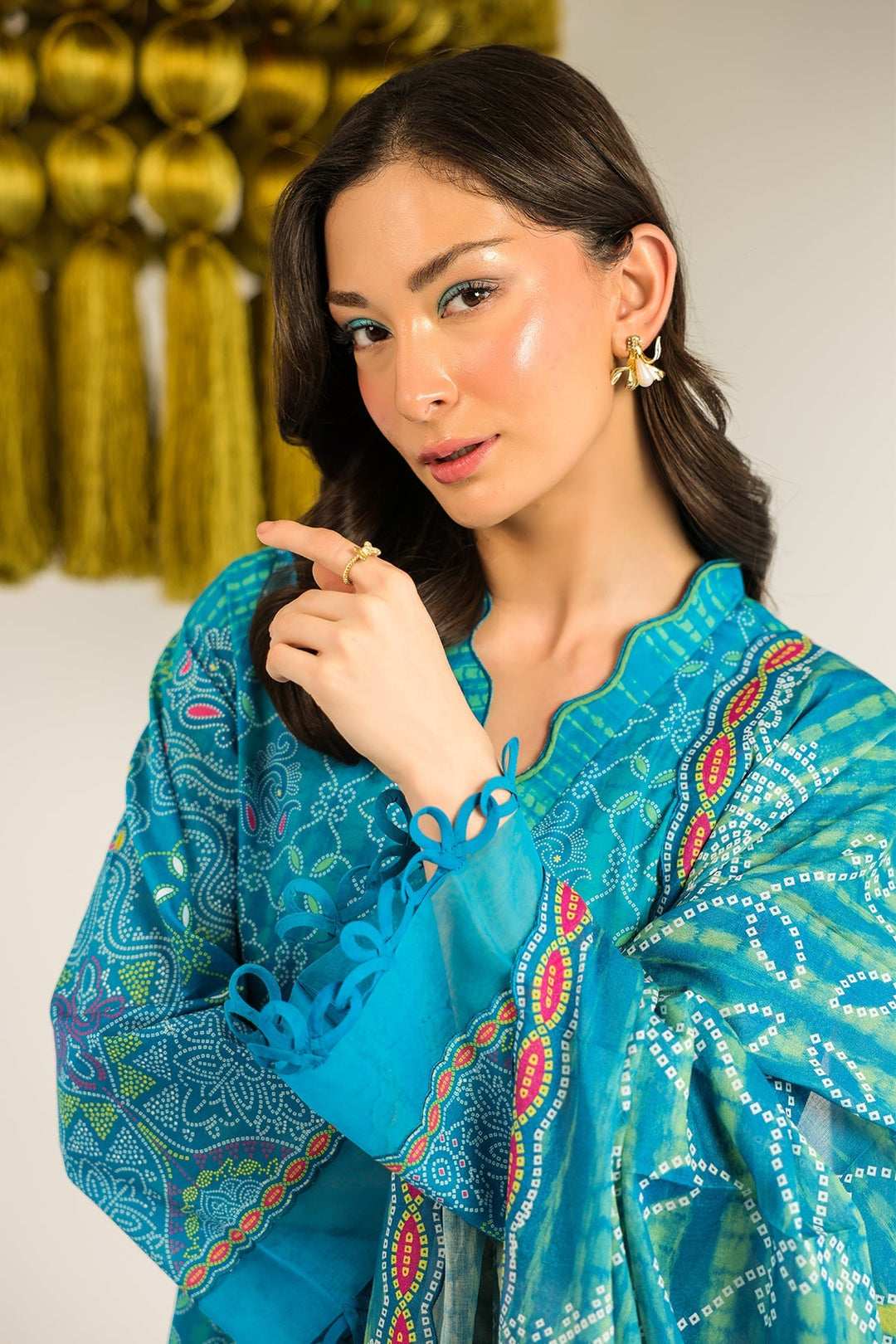 Rhea by Sahar Unstitched Lawn 3 Piece Suit Emerald Echo - Casual Collection