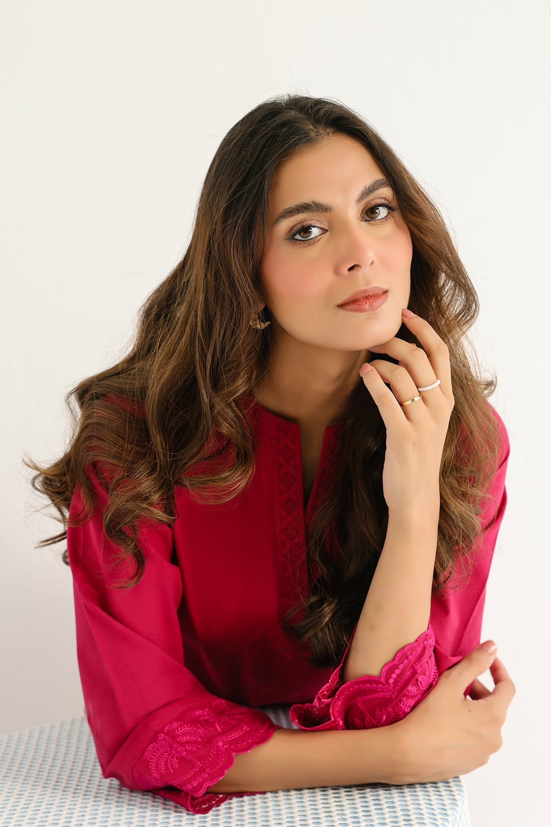 Pret Essentials by Sahar Womens RTW Embroidered Cambric 2 Piece Suit Raqs-e-Gulnaar - Casual Collection