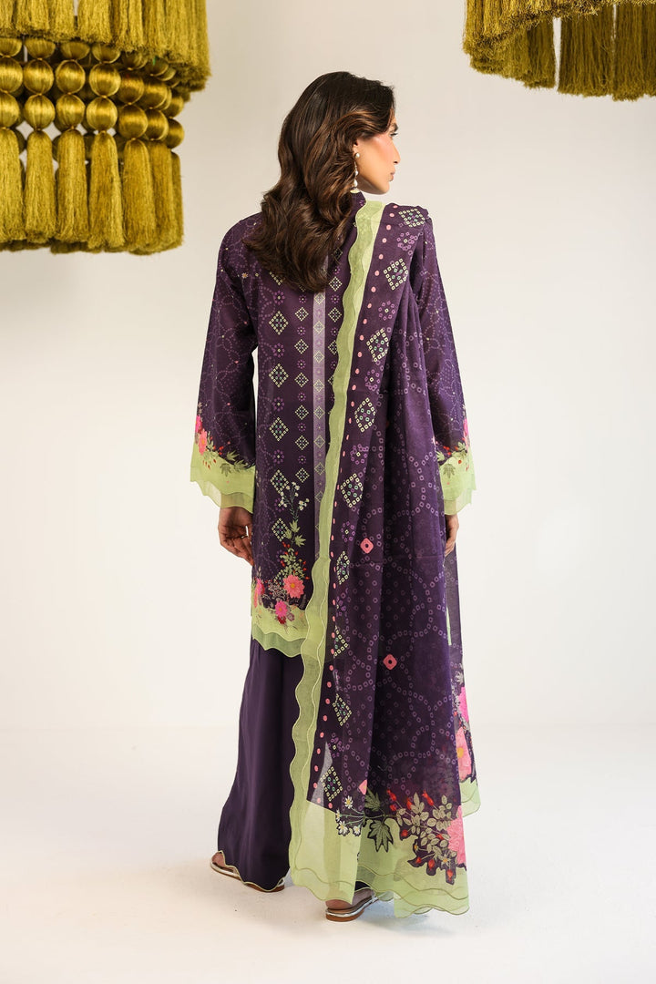 Rhea by Sahar Unstitched Lawn 3 Piece Suit Velvet Ember - Casual Collection