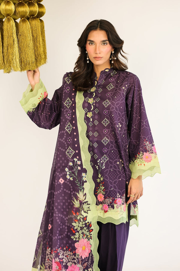 Rhea by Sahar Unstitched Lawn 3 Piece Suit Velvet Ember - Casual Collection