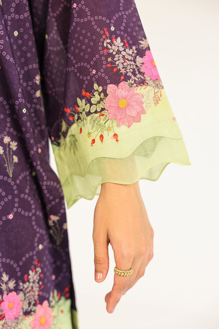 Rhea by Sahar Unstitched Lawn 3 Piece Suit Velvet Ember - Casual Collection