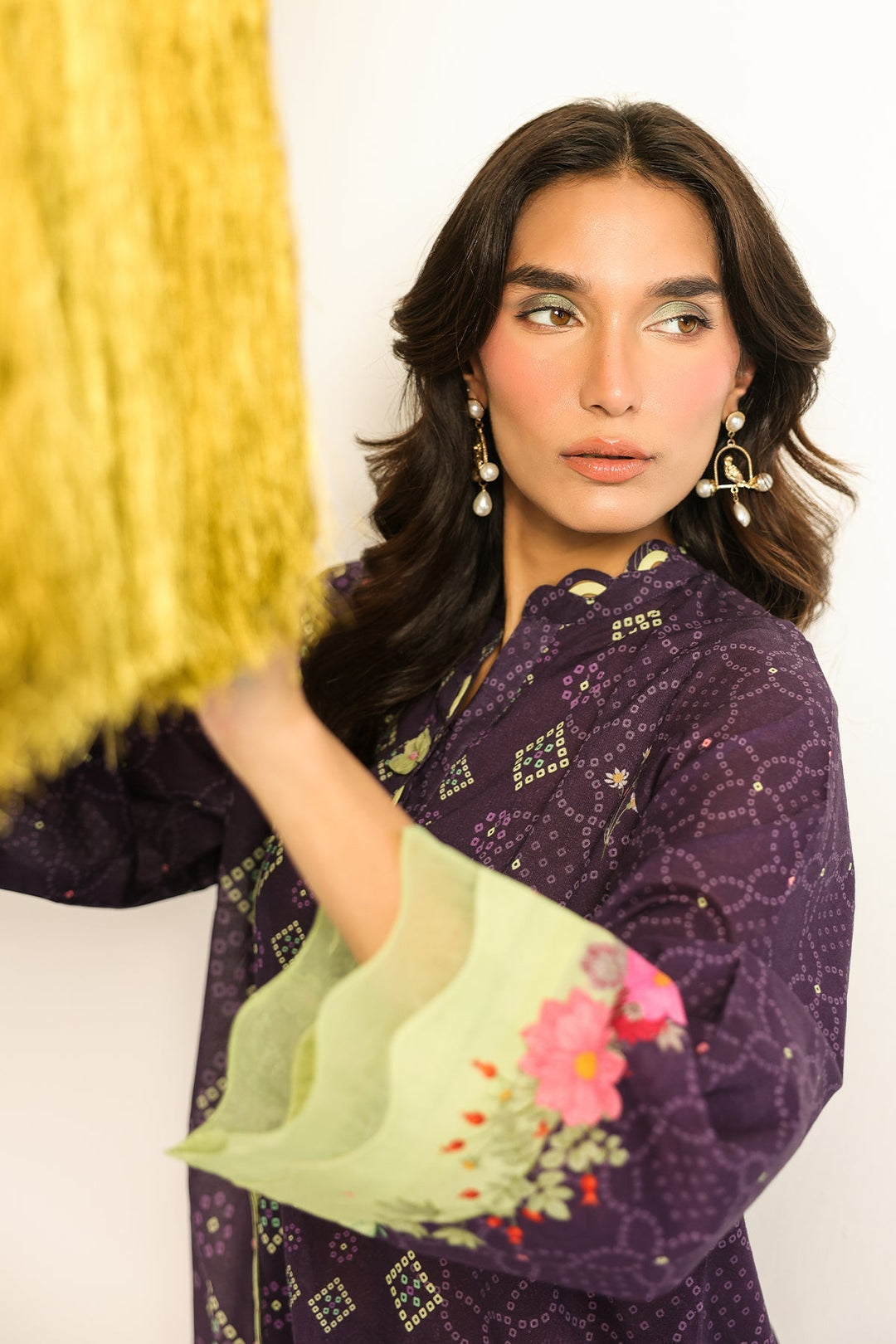 Rhea by Sahar Unstitched Lawn 3 Piece Suit Velvet Ember - Casual Collection