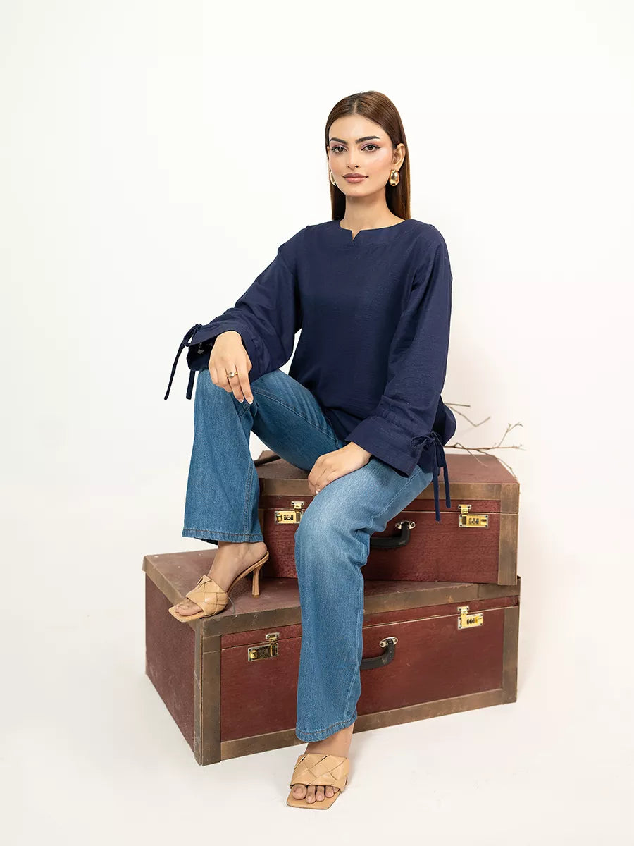 Salitex Women Solids Denim 1 Piece Shirt WP7L1PBE551 - Winter Collection