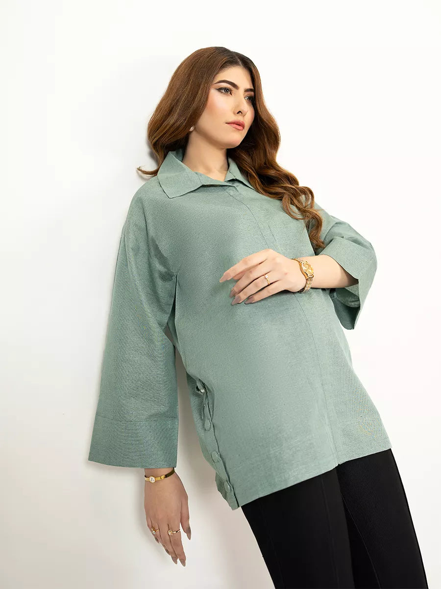 Salitex Women Solids Denim 1 Piece Shirt WP7L1PBE550 - Winter Collection