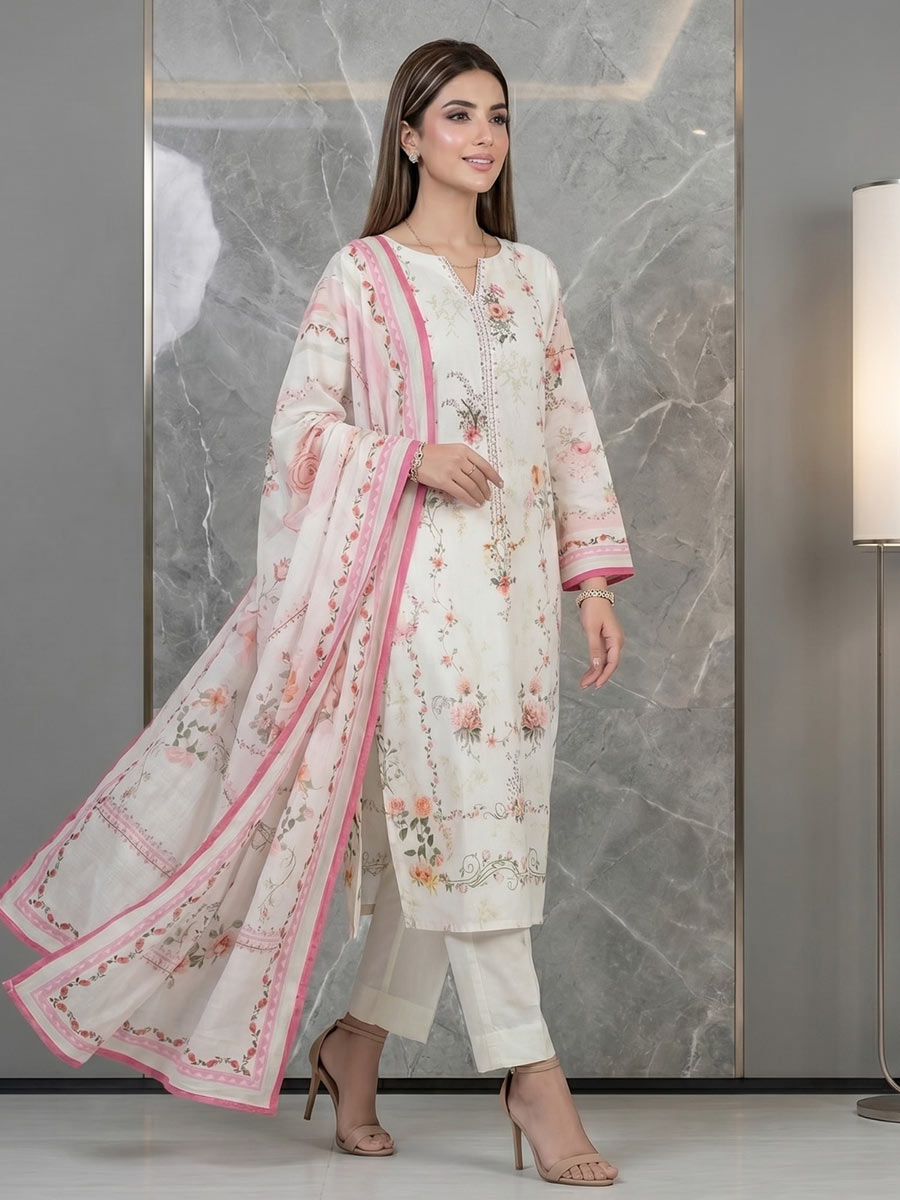Salitex Unstitched Printed Lawn 3 Piece Suit SSW6U3P421 Summer Collection