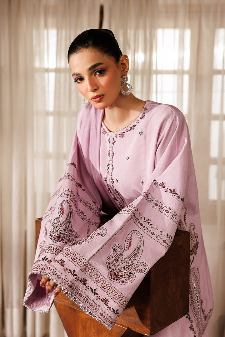 Noore Eid by Panache Women RTW Embroidered Raw Silk 3 Piece Suit Gull - Eid Collection