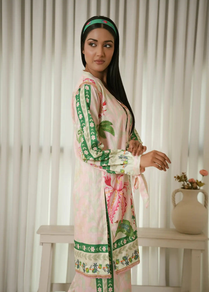 Karashe Women RTW Printed Blended Lawn 2 Piece Suit BLUSH - Festive Collection