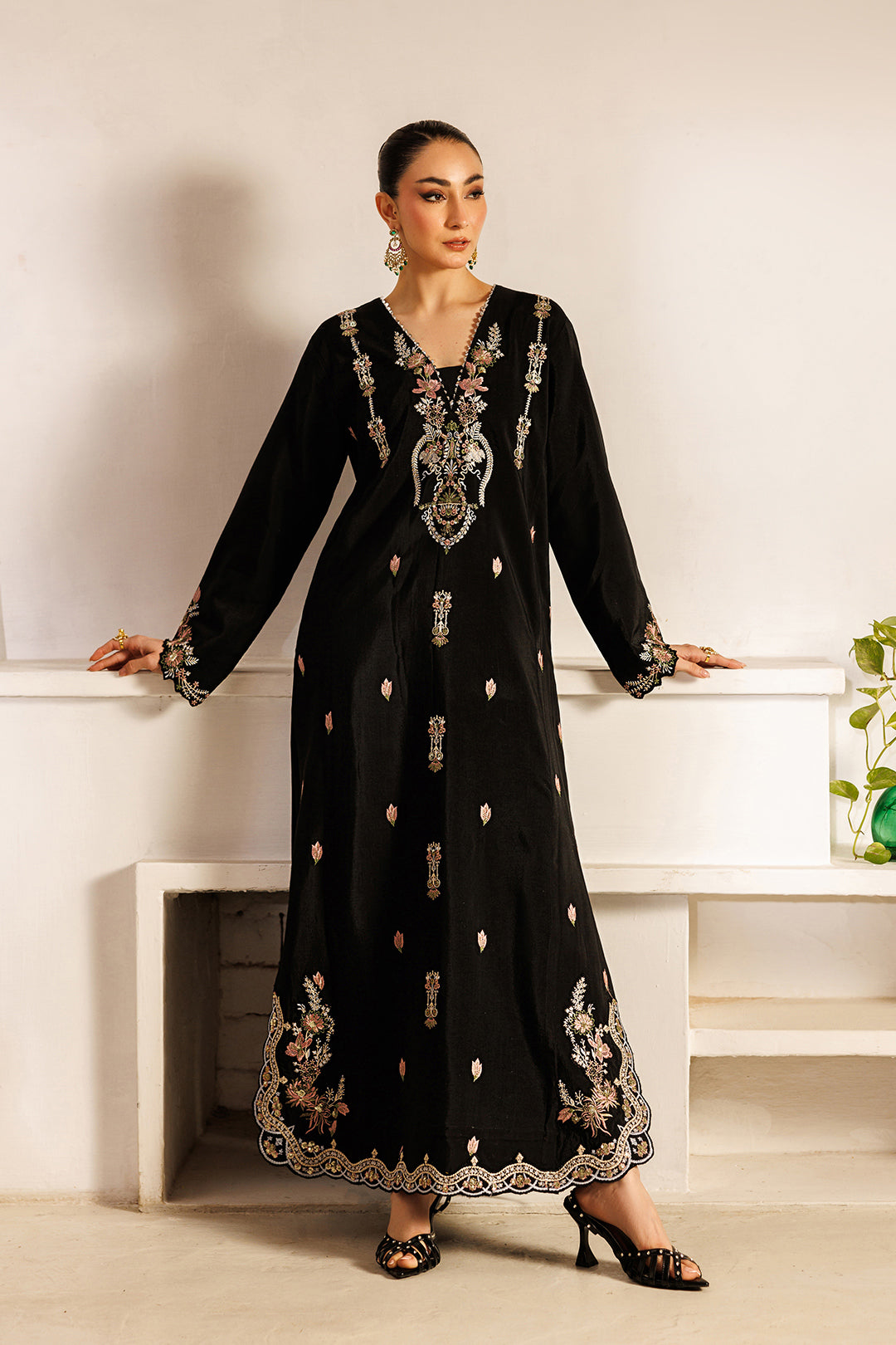 Noore Eid by Panache Women RTW Embroidered Raw Silk 2 Piece Suit Mahira - Eid Collection