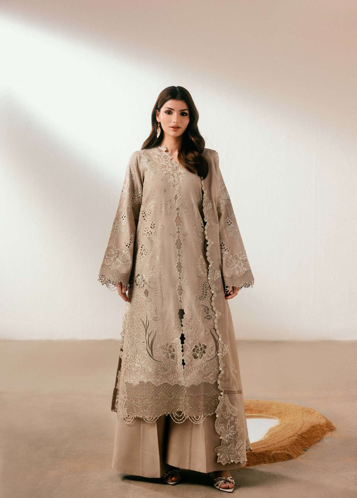 Luxe Silk by Florent Unstitched Embroidered Raw Silk 3 Piece Suit FL26ULS Opaline - Festive Collection
