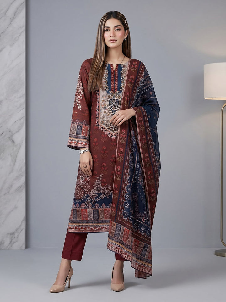 Salitex Unstitched Printed Lawn 3 Piece Suit SSW6U3P413 Summer Collection