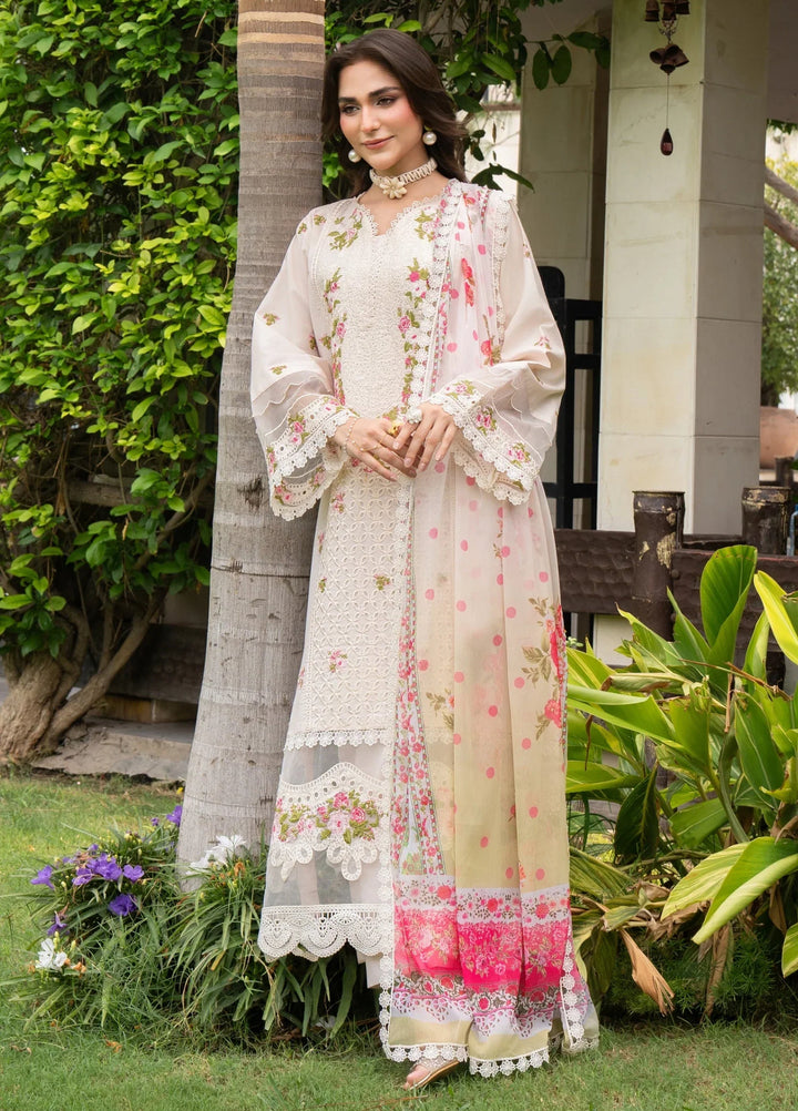 Chandan Nagri RTW Embroidered Lawn 3 Piece Suit Floral-Jade - Casual Collection