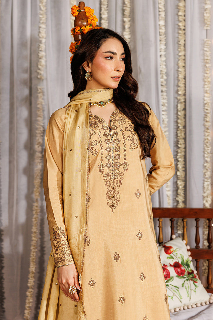 Noore Eid by Panache Women RTW Embroidered Raw Silk 3 Piece Suit Deyar - Eid Collection