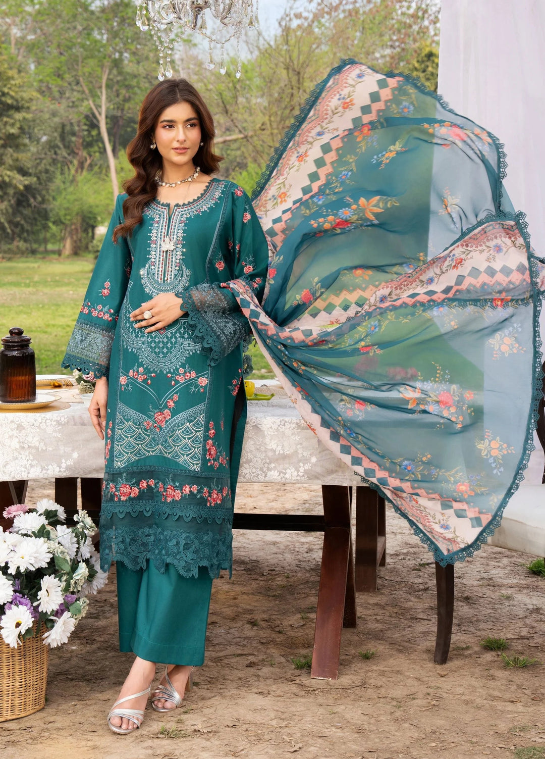 Chandan Nagri RTW Embroidered Lawn 3 Piece Suit Spanish Muse - Casual Collection