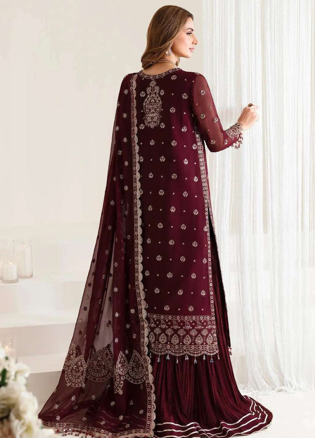 Alizeh Fashion Unstitched Embroidered Chiffon 3 Piece Suit AF26UCF AF-HM-4009-Meadow - Festive Collection