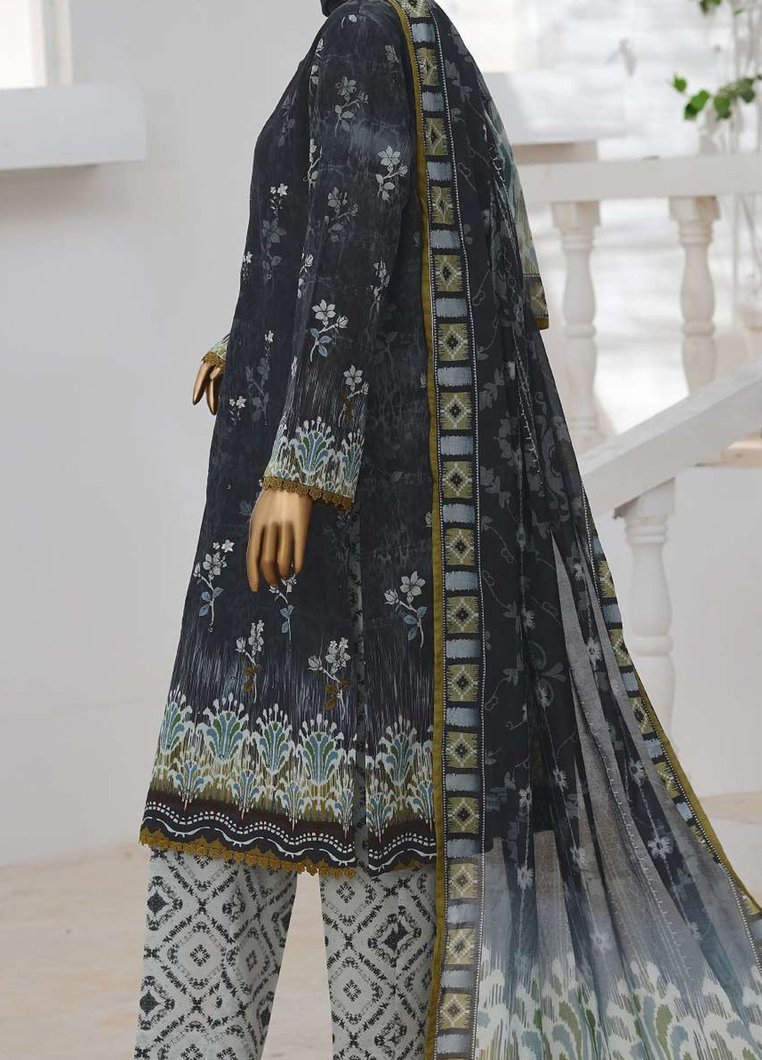 Zouk by HZ Textiles Unstitched Printed Lawn 3 Piece Suit HZ26UZL ZEC-1160 - Casual Collection