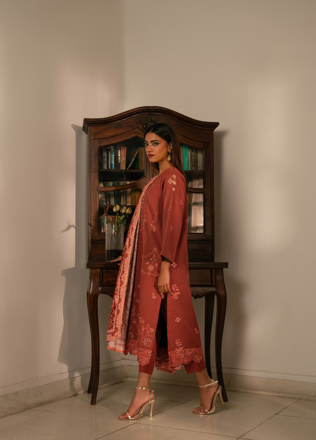 Manzil by Rashid Textiles Unstitched Embroidered Khaddar 3 Piece Suit RT26UKM D-1035 - Winter Collection