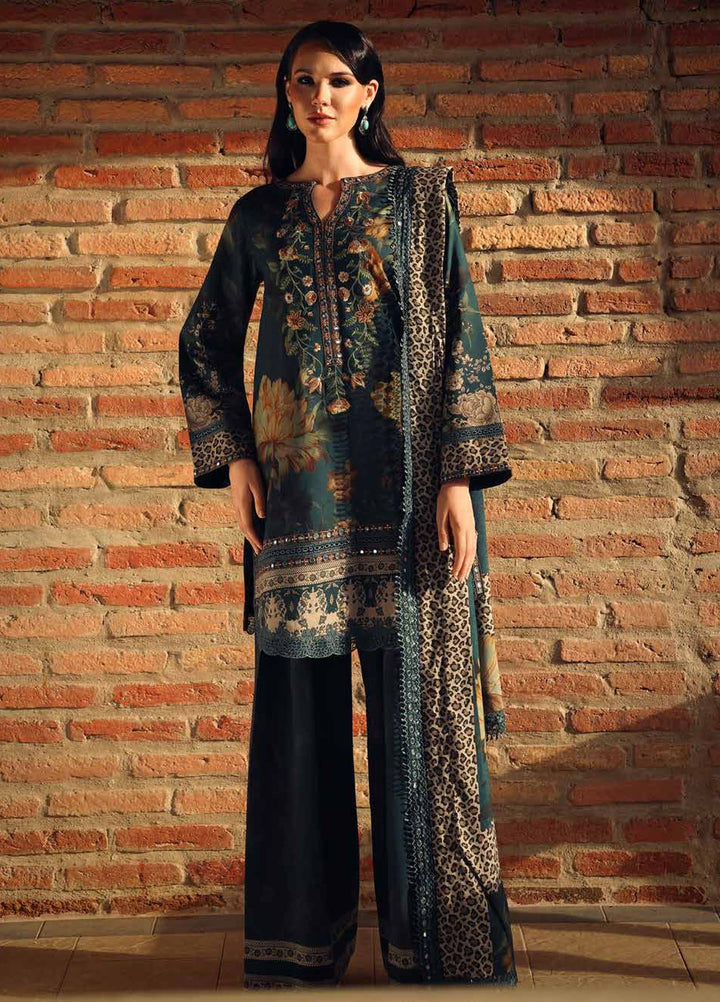 Combination by Charizma Unstitched Embroidered Linen 3 Piece Suit CHR26UCL CCW7-09 - Casual Collection
