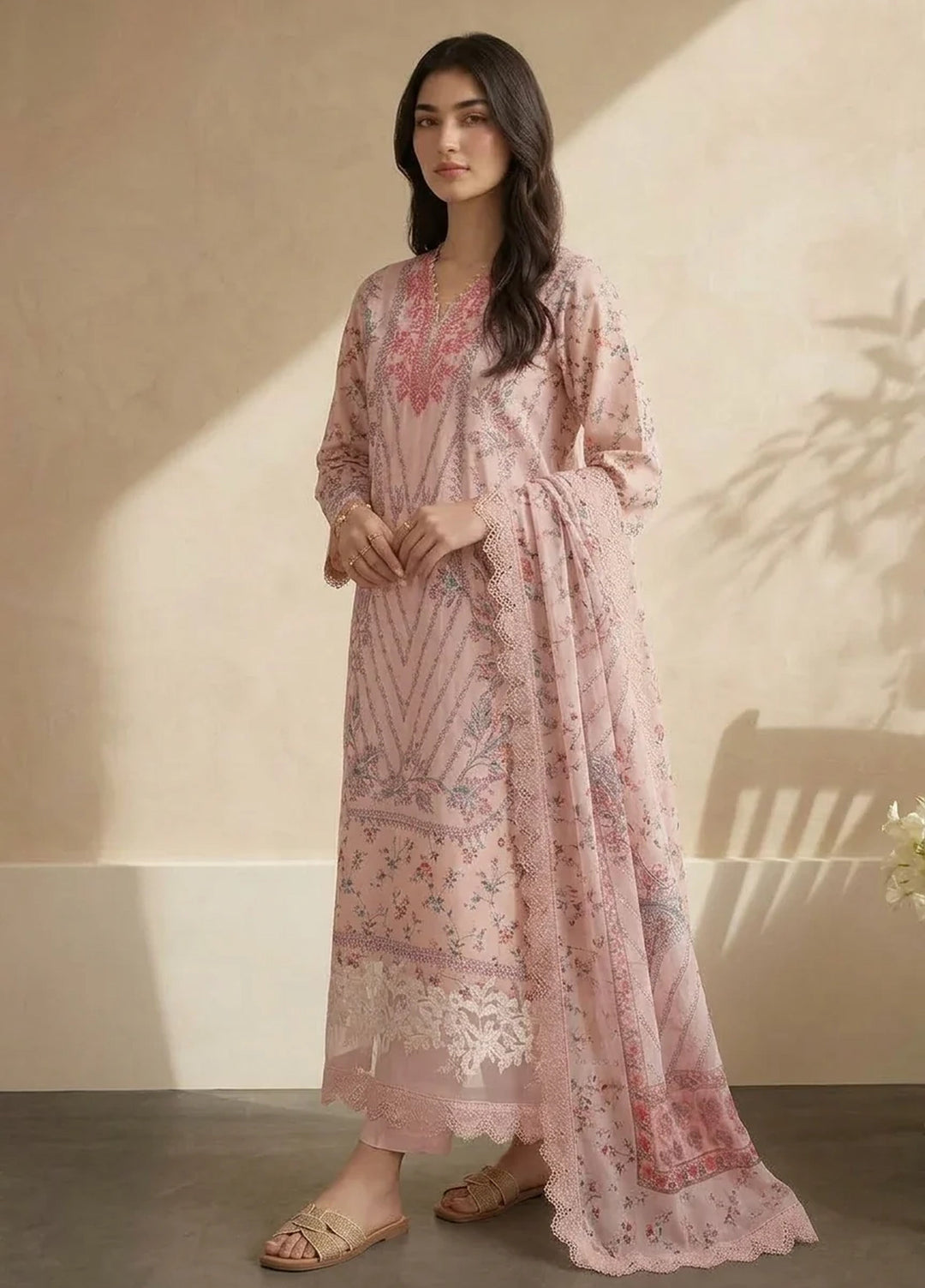 Chandan Nagri Women RTW Embroidered Lawn 3 Piece Suit Elia Zoy - Festive Collection