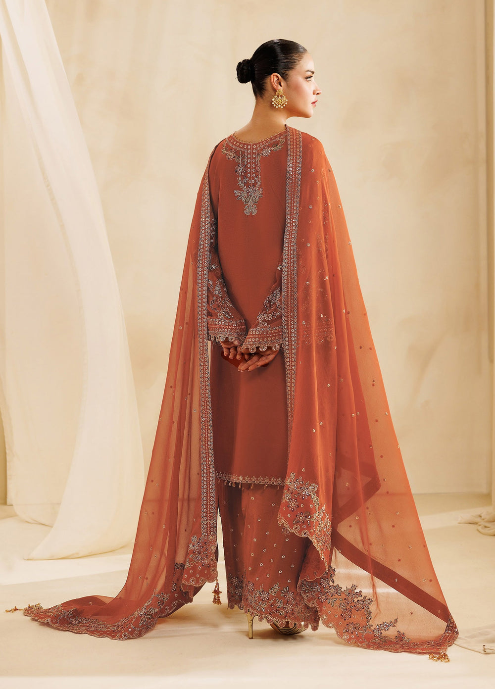 Sireine by Alizeh Fashion Unstitched Embroidered Chiffon 3 Piece Suit AF26UCS AF-CH-2298-GLIMMER - Festive Collection