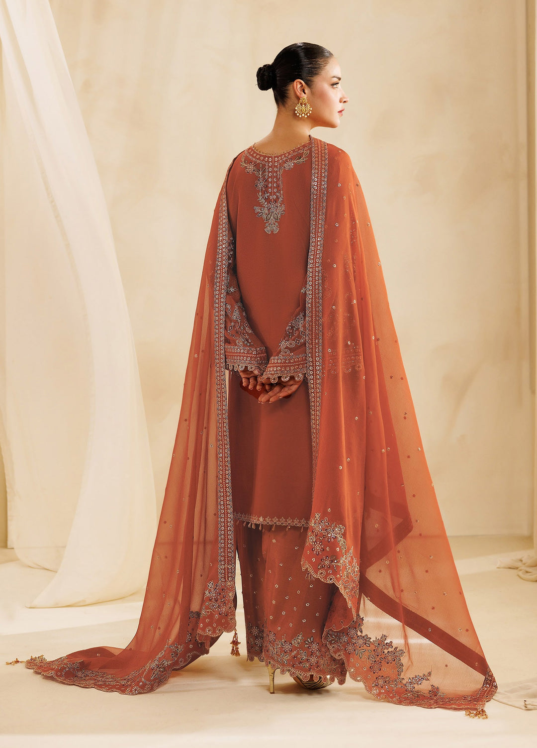 Sireine by Alizeh Fashion Unstitched Embroidered Chiffon 3 Piece Suit AF26UCS AF-CH-2298-GLIMMER - Festive Collection