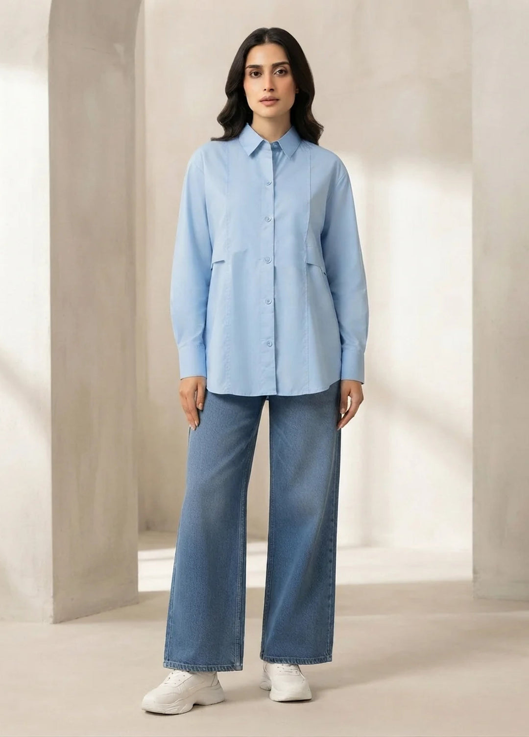 Menaal Women RTW Solids Cotton 1 Piece LUNA SKY - Western Collection