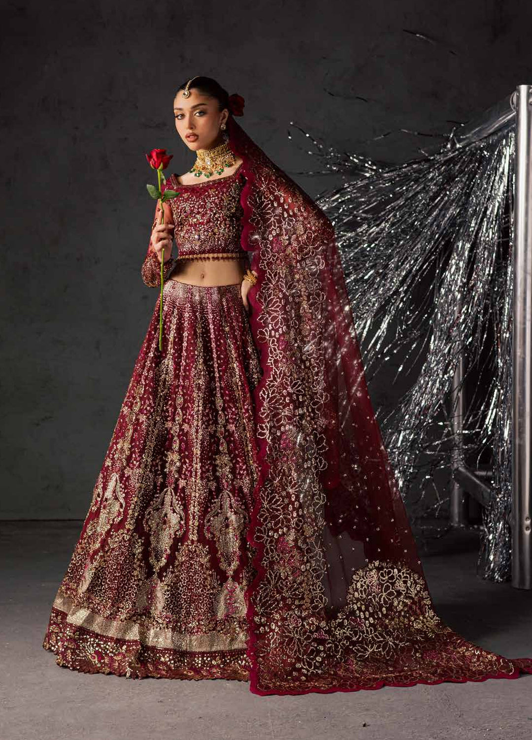 Muse Formal by Nureh Unstitched Embroidered Net 4 Piece Suit NU26UMF NFM-02 - Wedding Collection