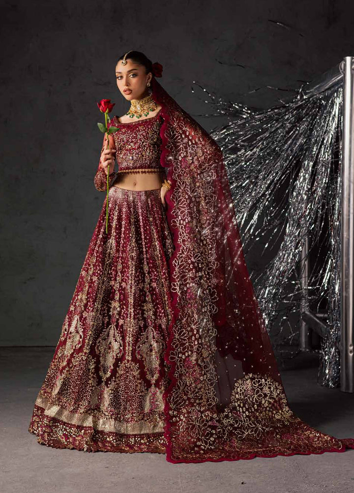 Muse Formal by Nureh Unstitched Embroidered Net 4 Piece Suit NU26UMF NFM-02 - Wedding Collection
