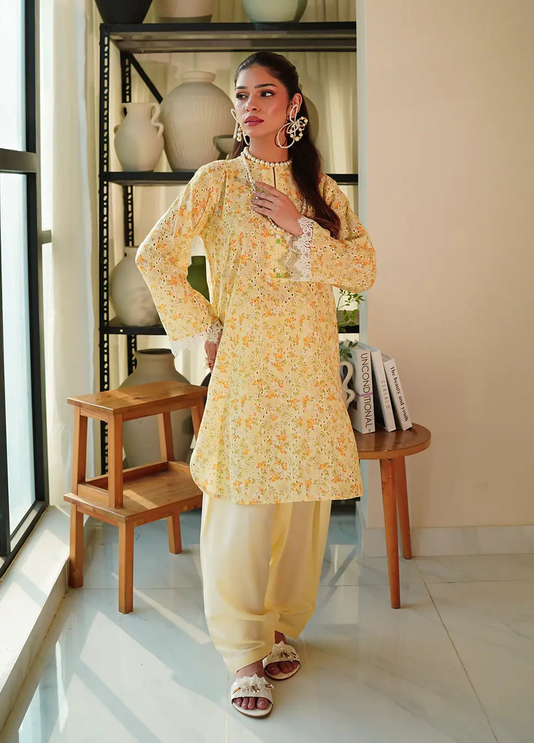 Menaal RTW Chikankari Lawn 2 Piece Suit SUNVEIL - Casual Collection