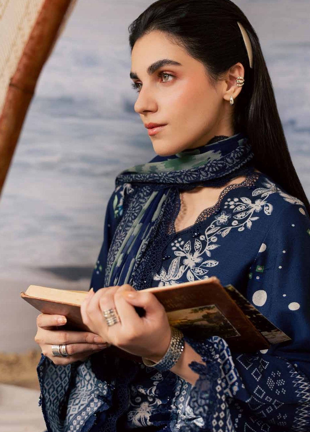 Daily Delights by Nureh Unstitched Embroidered Viscose Slub 3 Piece Suit NU26UDD DD-42 - Casual Collection