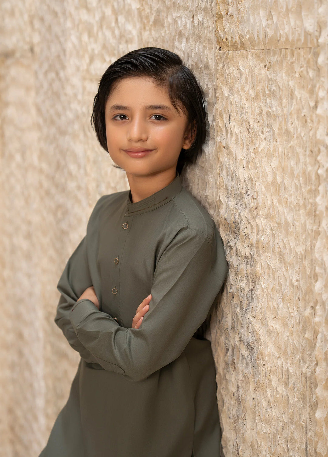 Buraq Boys RTW Solids Wash N Wear Kurta Shalwar Suit Abdul Hadi Casual Collection