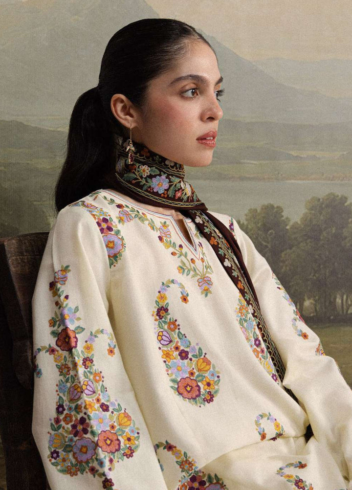 Coco by Zara Shahjahan Unstitched Khaddar 3 Piece Suit CZS26UKW SHIREEN 6A - Winter Collection